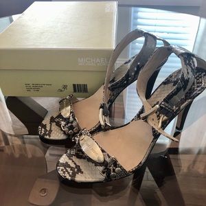 Michael Kors Ankle Strap Snake Sandal